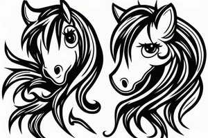 Pony head tattoo idea