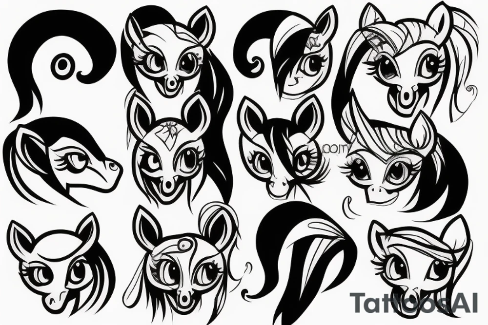 Pony head tattoo idea