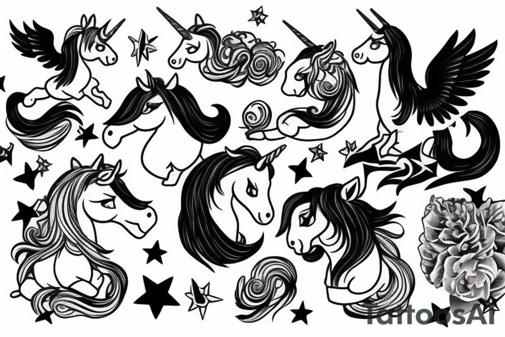 Unicorn tattoo idea
