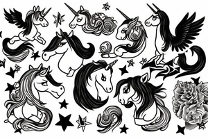Unicorn tattoo idea