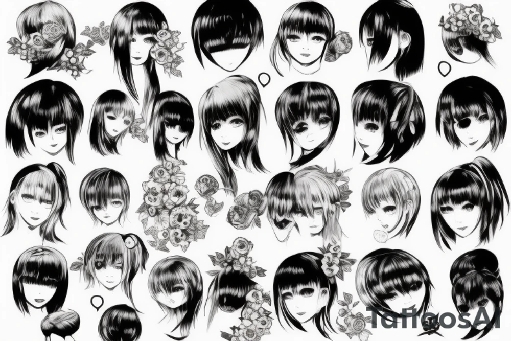 𝐂𝐡𝐢𝐳𝐮𝐫𝐮 𝐌𝐢𝐳𝐮𝐡𝐚𝐫𝐚 from Kanojo, okarishimasu tattoo idea