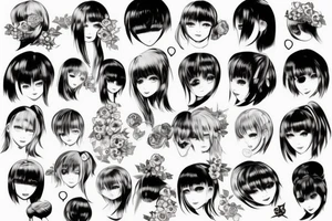 𝐂𝐡𝐢𝐳𝐮𝐫𝐮 𝐌𝐢𝐳𝐮𝐡𝐚𝐫𝐚 from Kanojo, okarishimasu tattoo idea