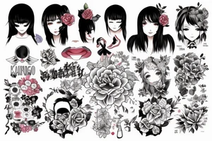 𝐂𝐡𝐢𝐳𝐮𝐫𝐮 𝐌𝐢𝐳𝐮𝐡𝐚𝐫𝐚 from Kanojo, okarishimasu tattoo idea
