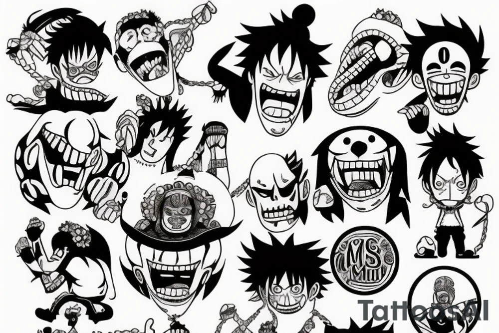 bara bara no mi fruit from anime one piece tattoo idea