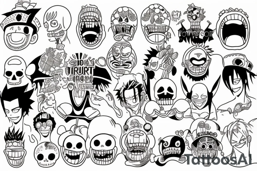 bara bara no mi fruit from anime one piece tattoo idea