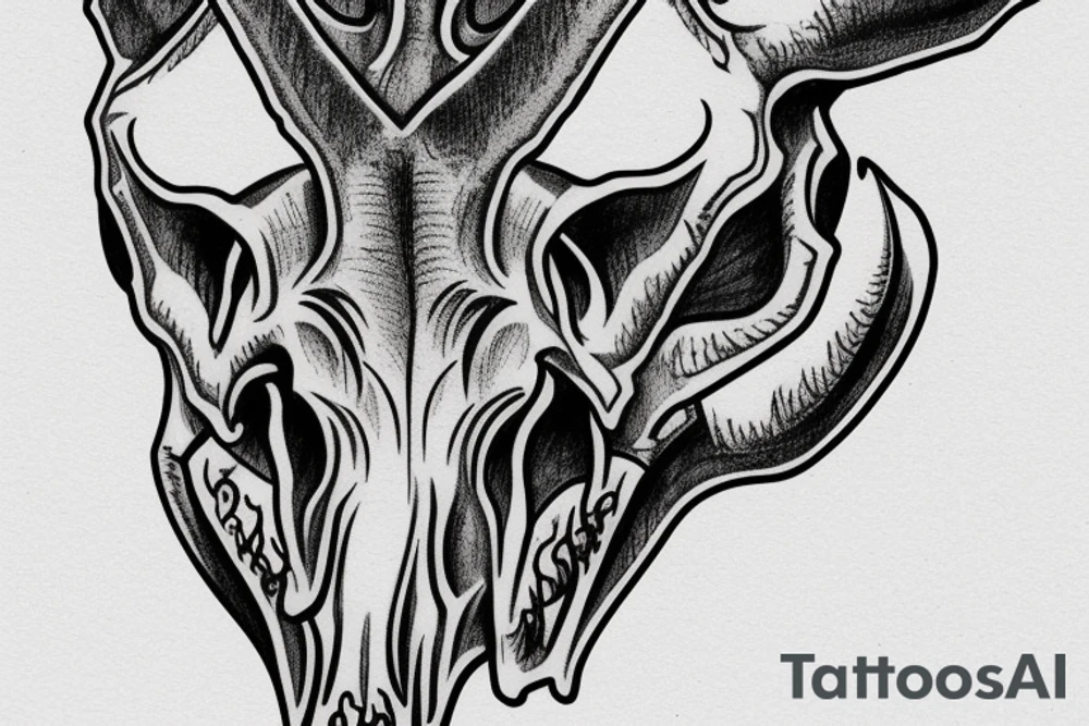 Longhorn Skull for arm tattoo idea