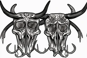 texas Longhorn Skull tattoo idea