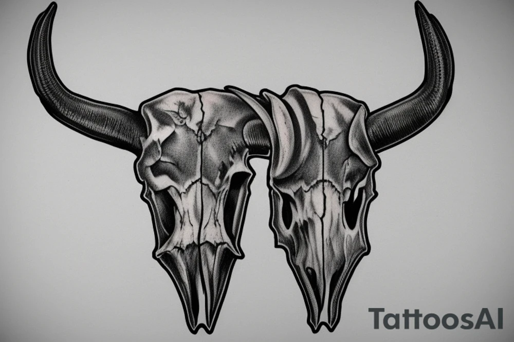 texas Longhorn Skull tattoo idea