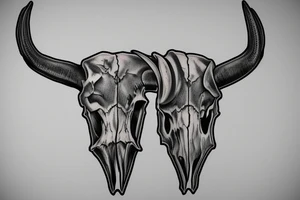 texas Longhorn Skull tattoo idea