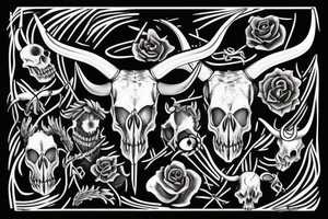 texas Longhorn Skull tattoo idea