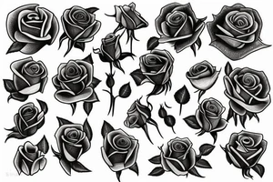 Rose with dagger tattoo idea