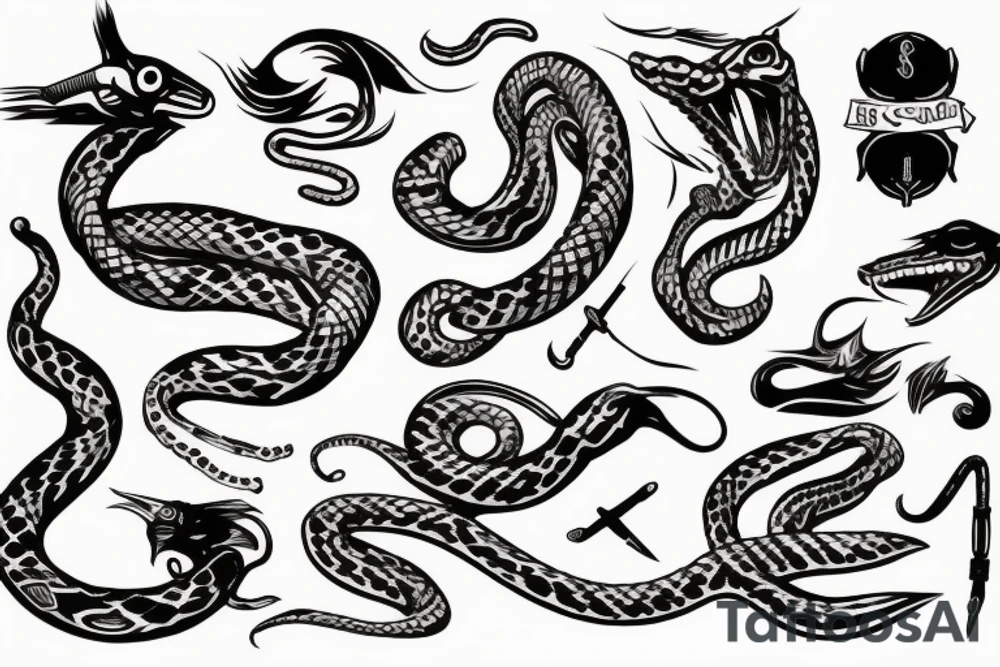 Snake head tattoo idea