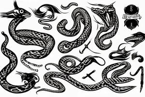 Snake head tattoo idea