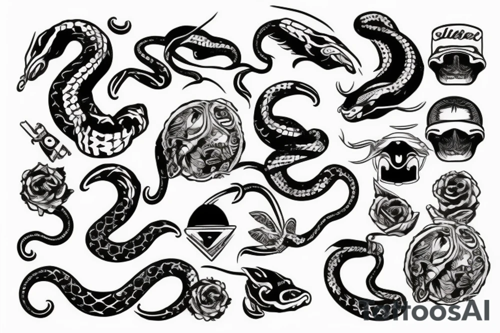 Snake head tattoo idea