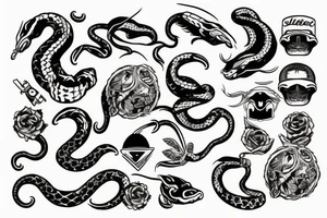 Snake head tattoo idea