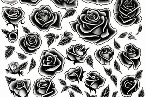 Rose drawing tattoo idea