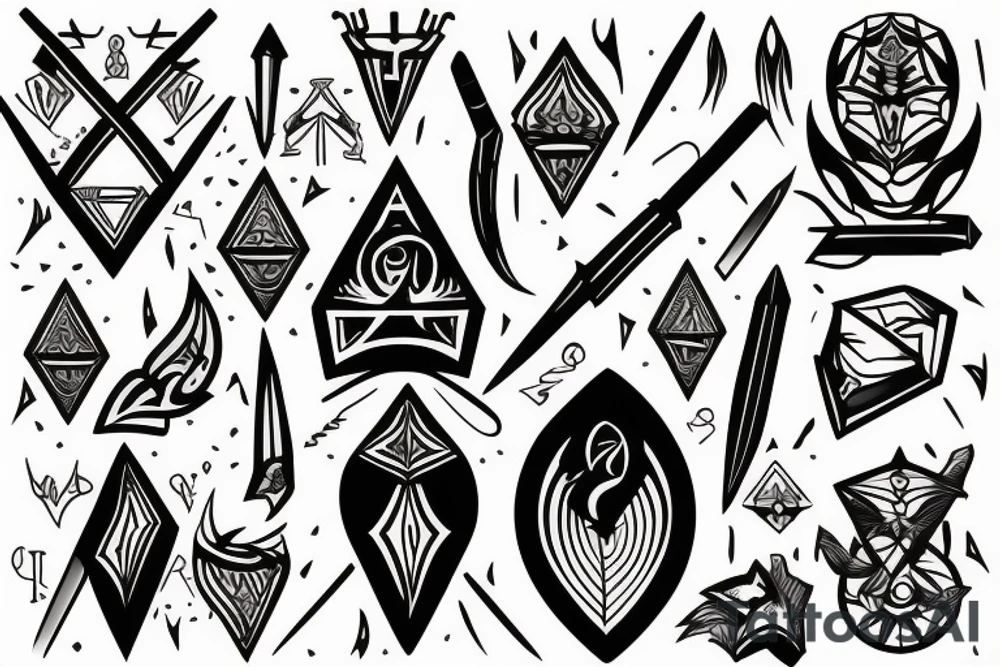 dagger tattoo idea