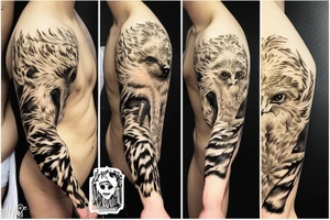 Honey badger in home robe tattoo idea