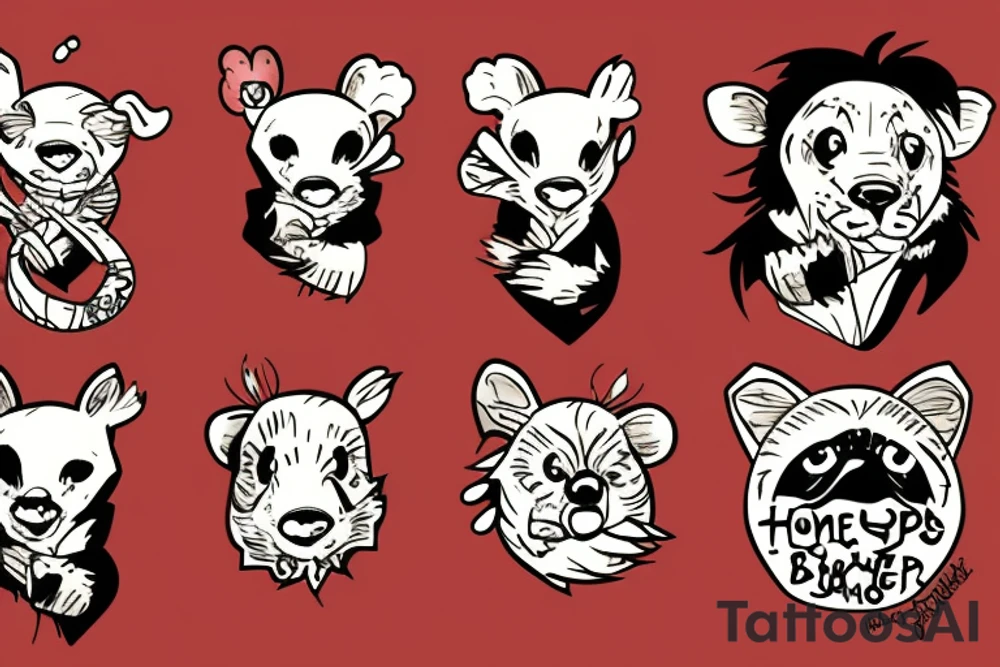 Honey badger in home robe tattoo idea