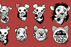 Honey badger in home robe tattoo idea