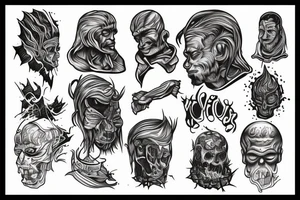 voluntary suffering, man walking in fire tattoo idea