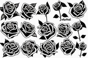 rose red transparent tattoo idea