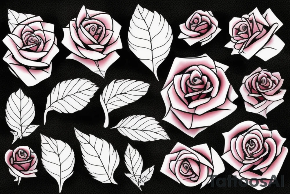 rose red transparent tattoo idea