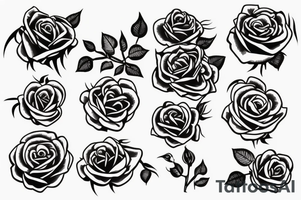 rose red transparent tattoo idea