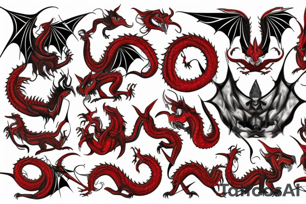 red dragon big tattoo idea