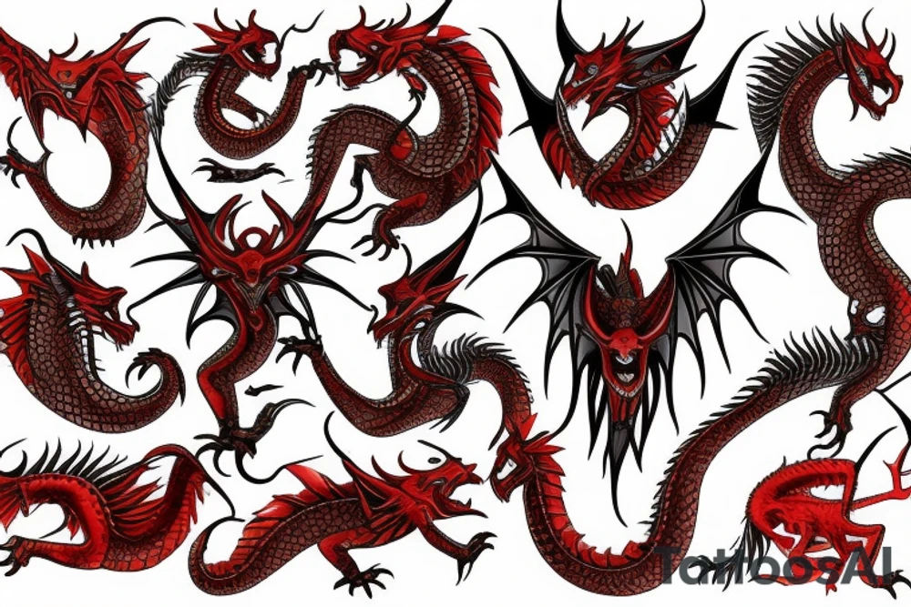 red dragon big tattoo idea