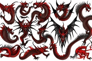 red dragon big tattoo idea
