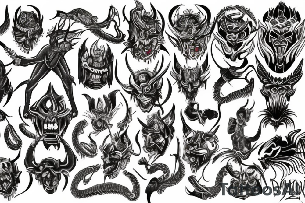 demon big tattoo idea