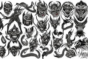demon big tattoo idea
