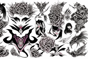 demon female big tattoo idea