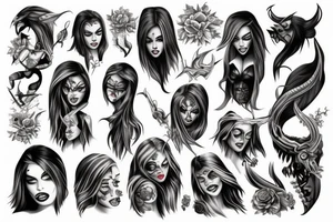 demon female big tattoo idea