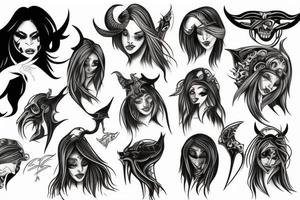 demon female big tattoo idea