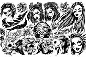 demon female big tattoo idea