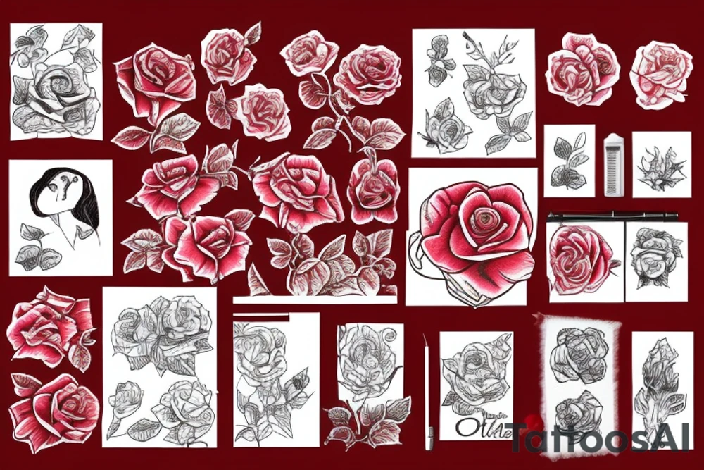 rose big red tattoo idea