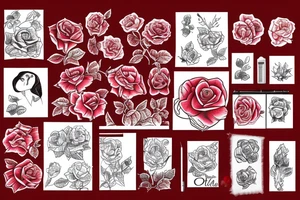 rose big red tattoo idea