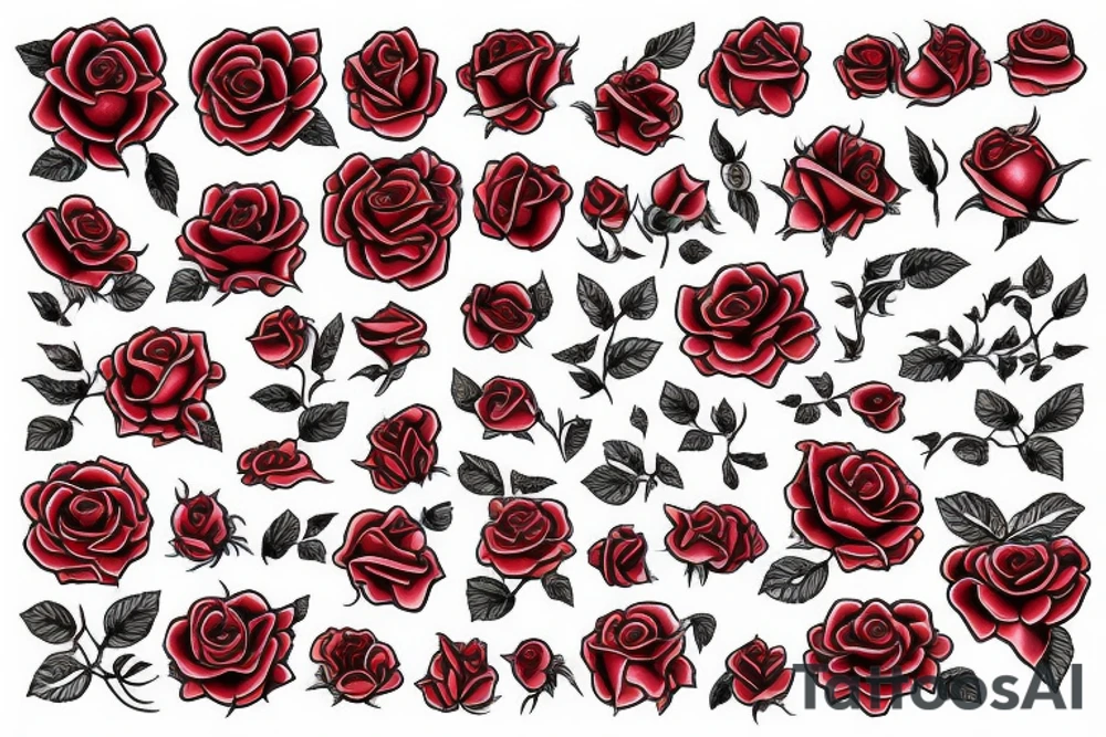 rose big red tattoo idea