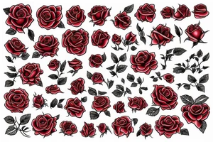 rose big red tattoo idea