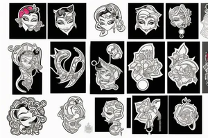 earrings tattoo idea