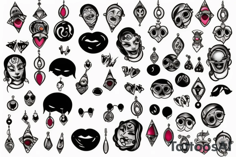 earrings tattoo idea