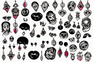 earrings tattoo idea