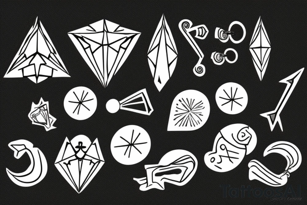 earrings diamond tattoo idea