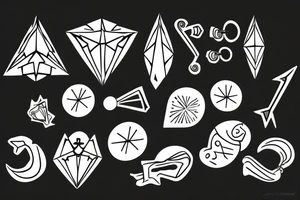 earrings diamond tattoo idea