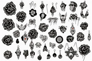 earrings big tattoo idea