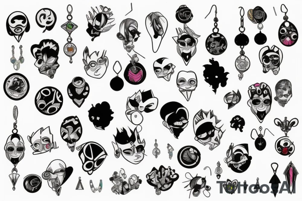 earrings big tattoo idea