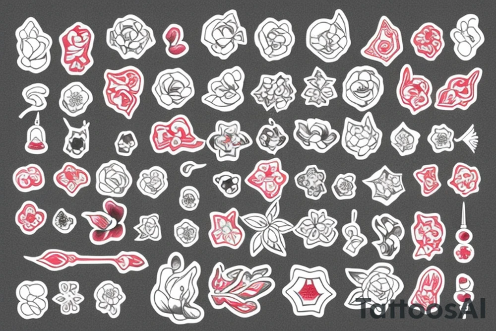 earrings big red tattoo idea