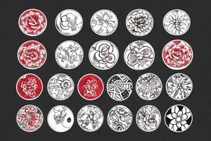 earrings big red tattoo idea